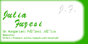 julia fuzesi business card